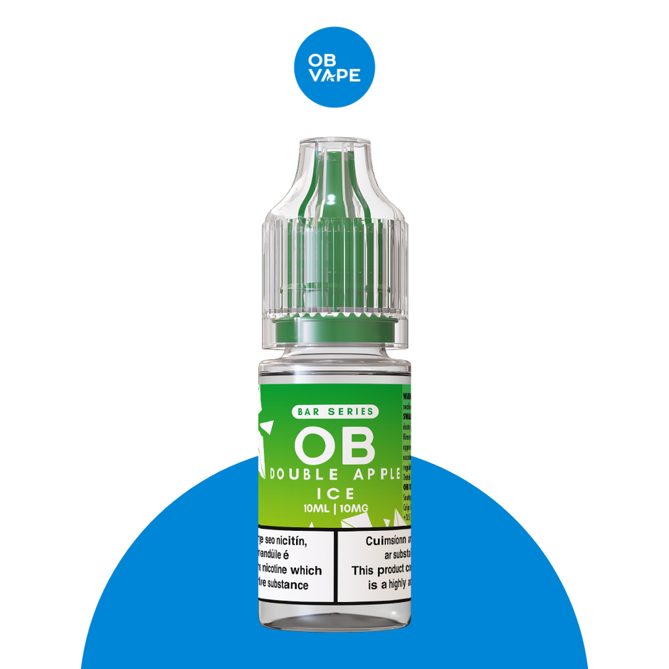 Double Apple Ice - OB Bar Series Salt 10ml - OB Vape Shop Ireland | Free Next Day Delivery Over €50 | OB Vape Ireland's Premier Vape Shop | IVG 2400, Lost Mary, Elfliq, Disposable Vape