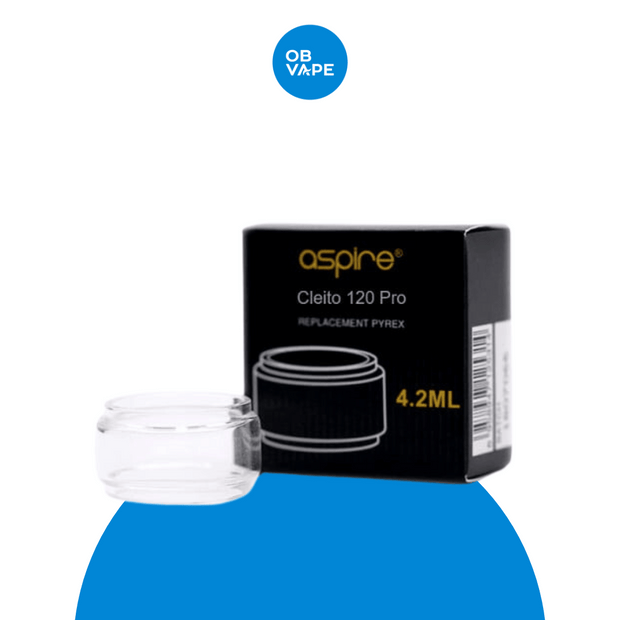 Aspire Cleito 120 Pro 4.2ml Replacement Glass OB Vape Ireland.
