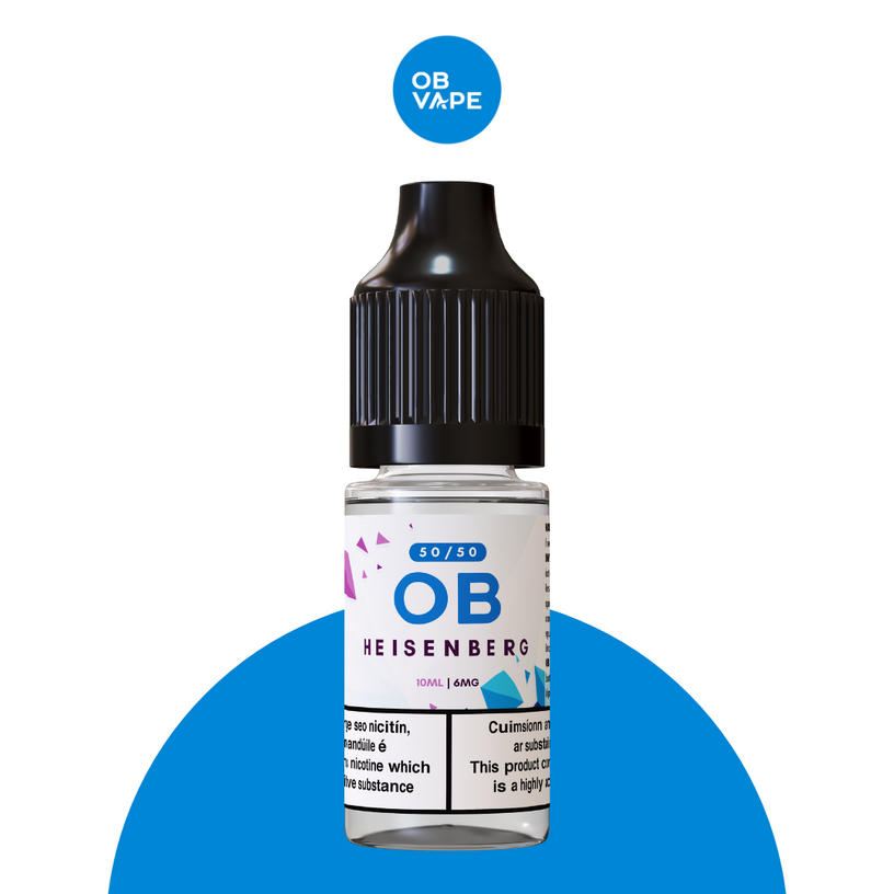 Heisenberg - OB 50/50 10ml - OB Vape Shop Ireland | Free Next Day Delivery Over €50 | OB Vape Ireland's Premier Vape Shop | OB Bar Disposable Vape