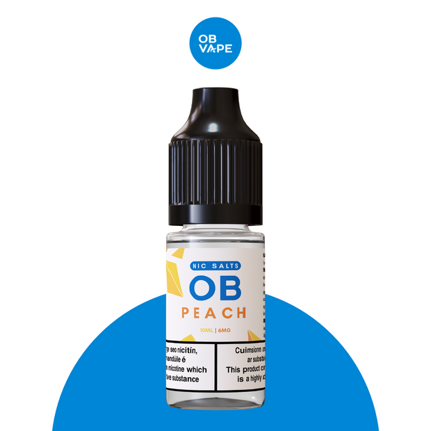 Peach - OB Salt 10ml - OB Vape Shop Ireland | Free Next Day Delivery Over €50 | OB Vape Ireland's Premier Vape Shop | OB Bar Disposable Vape