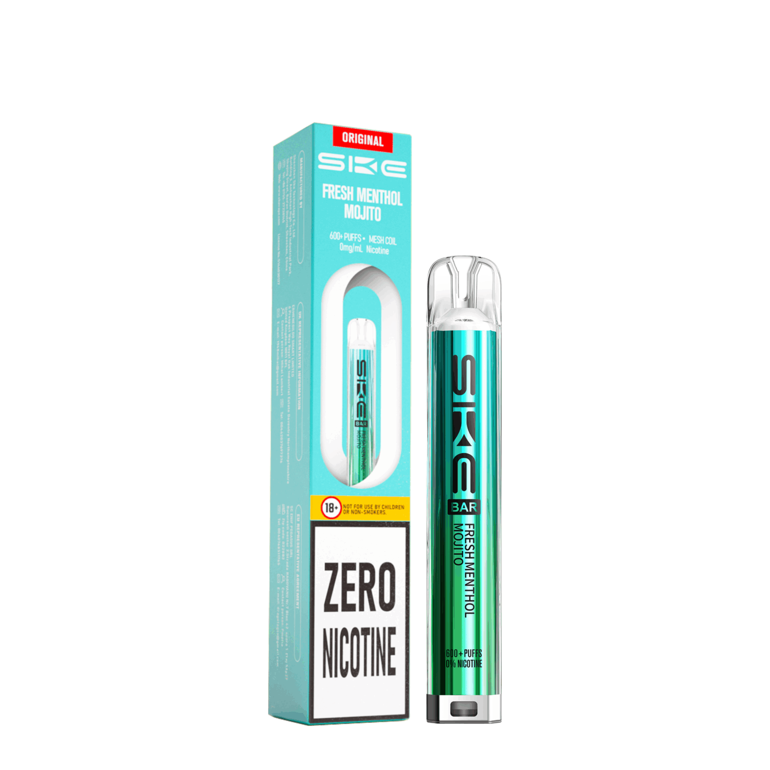 SKE Crystal Bar 600 Puff ZERO NICOTINE Disposable