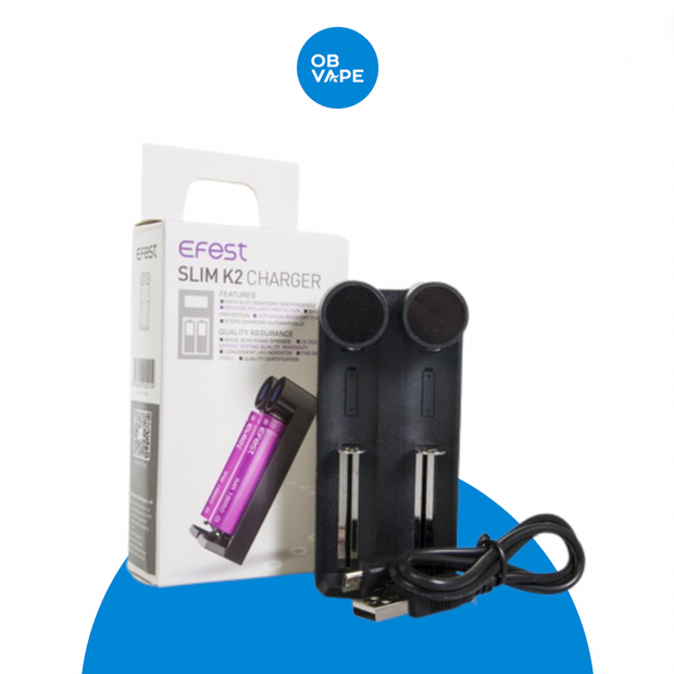 Efest Slim K2 Battery Charger OB Vape Ireland.