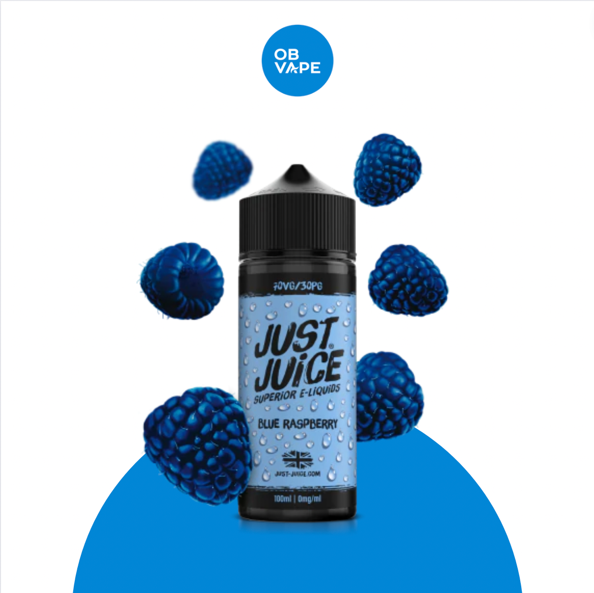 Blue Raspberry - Just Juice 100ml - OB Vape Shop Ireland | Free Next Day Delivery Over €50 | OB Vape Ireland's Premier Vape Shop | OB Bar Disposable Vape
