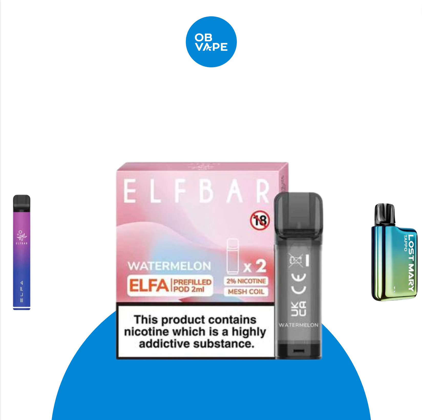 Elf Bar - Elfa / Lost Mary Tappo Prefilled Pods (2-Pack) - OB Vape Shop Ireland | Free Next Day Delivery Over €50 | OB Vape Ireland's Premier Vape Shop | IVG 2400, Lost Mary, Elfliq, Disposable Vape