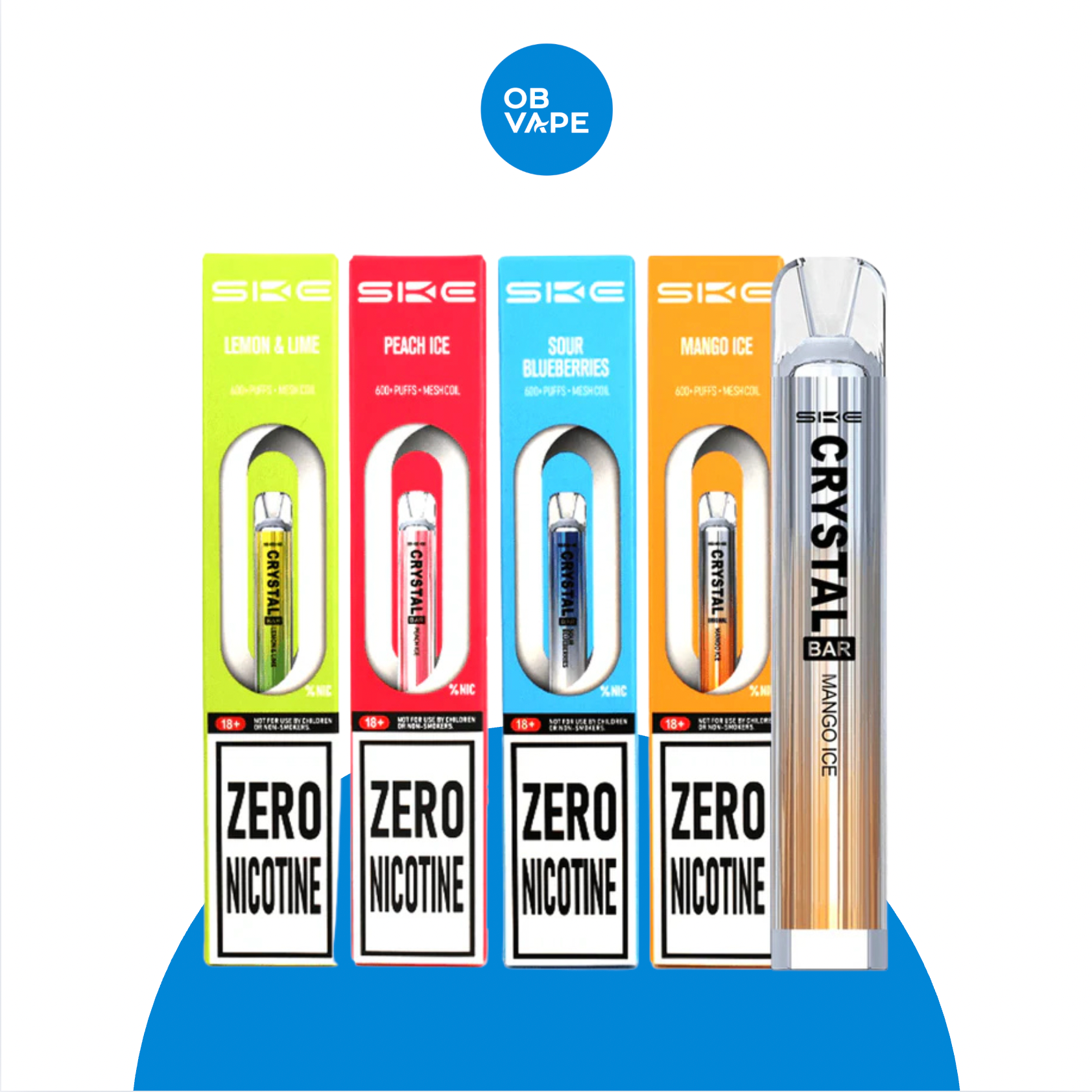 Crystal Bar Disposable Vape (ZERO 0% Nicotine) OB Vape Ireland.