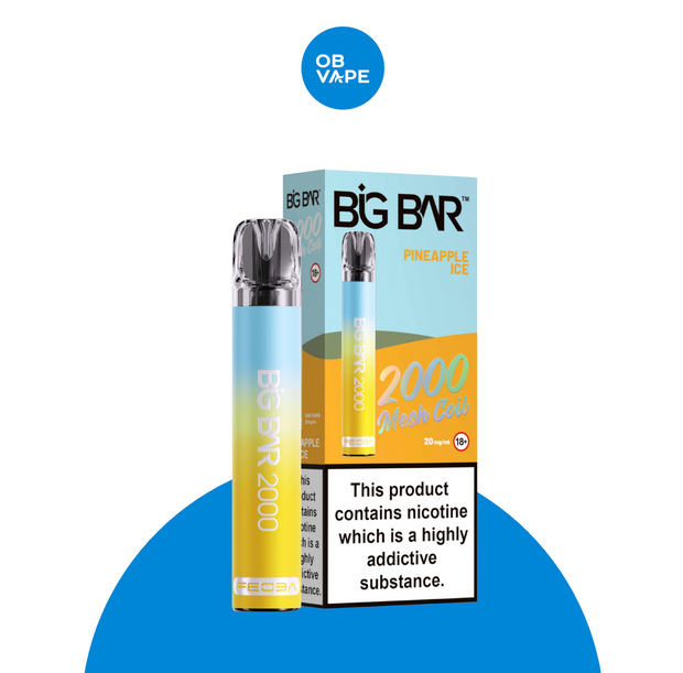 Feoba Big Bar 2000 Pineapple Ice – Long-Lasting Disposable Vape