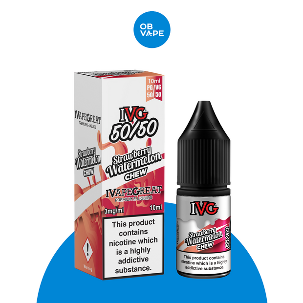 Strawberry Watermelon Chew - IVG 50/50 10ml OB Vape Ireland.