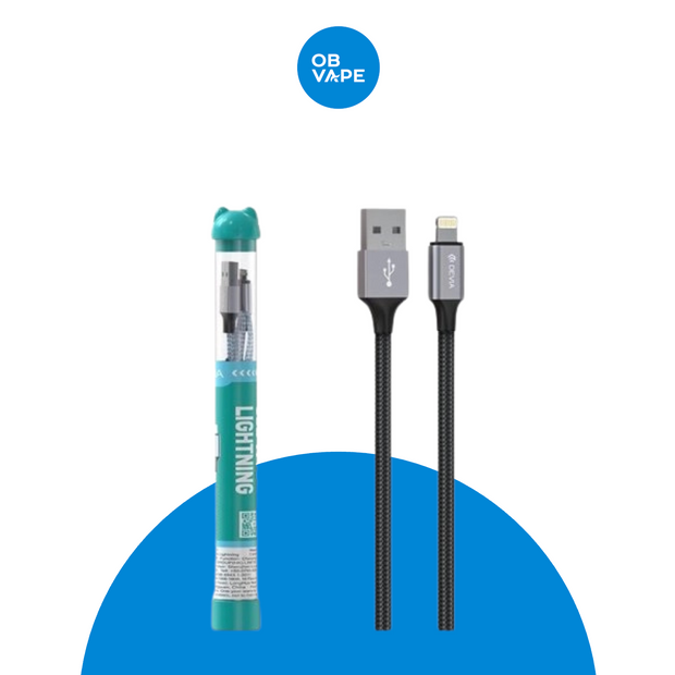 USB-A to Lightning (Apple) Charging Cable – Bubble Fish (1m) OB Vape Ireland.