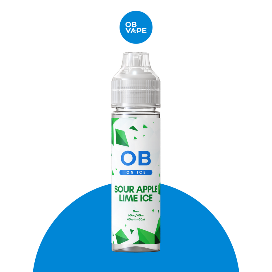 Sour Apple Lime Ice - OB On Ice 40ml - OB Vape Shop Ireland | Free Next Day Delivery Over €50 | OB Vape Ireland's Premier Vape Shop | OB Bar Disposable Vape