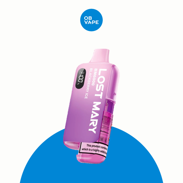 Lost Mary 6K BM6000 6000 Puff Disposable Vape – Blackberry Ice official clean-edge product image | OB Vape