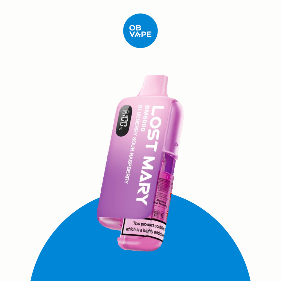Lost Mary 6K BM6000 6000 Puff Disposable Vape – Blueberry Sour Raspberry official clean-edge product image | OB Vape