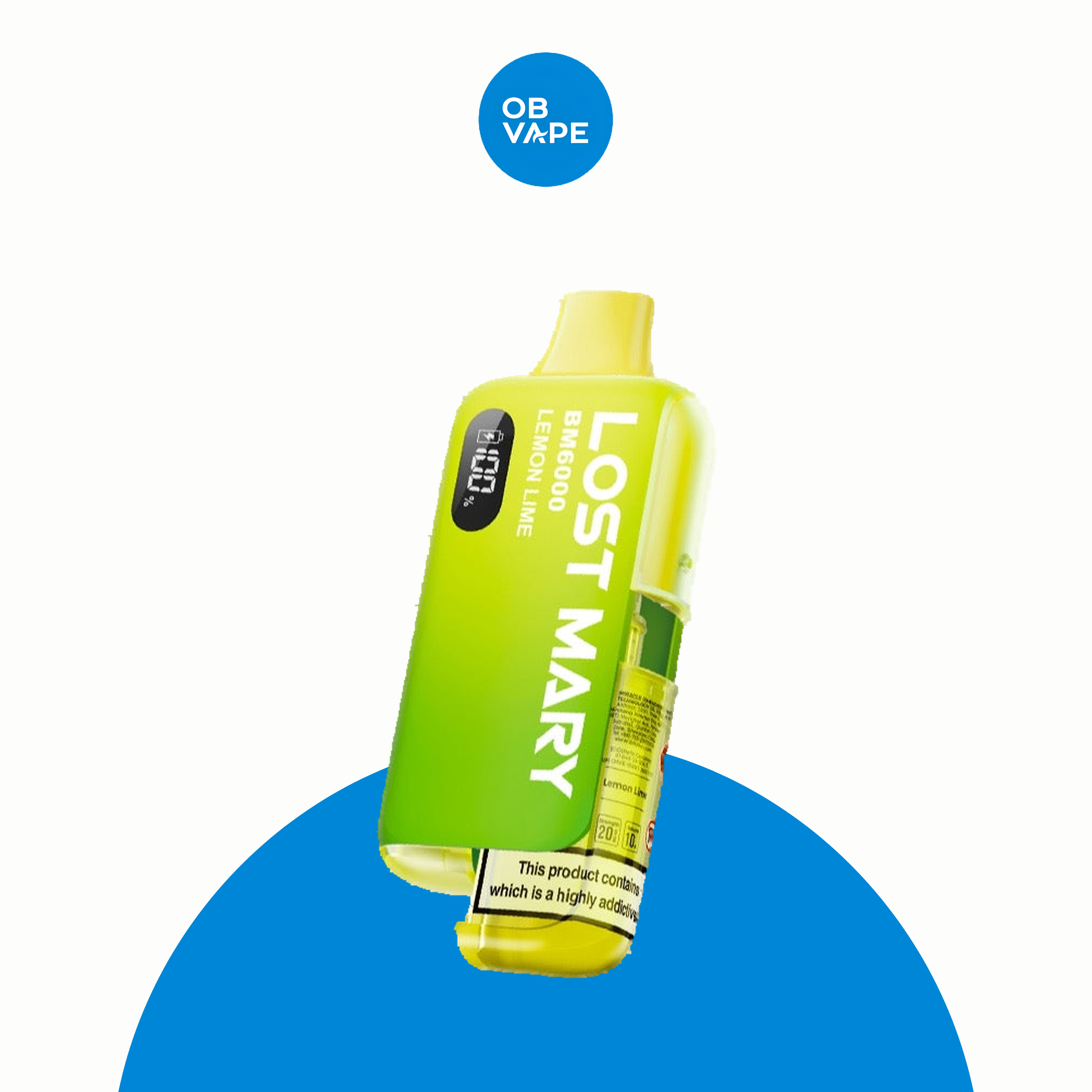 Lost Mary 6K BM6000 6000 Puff Disposable Vape – Lemon Lime official clean-edge product image | OB Vape