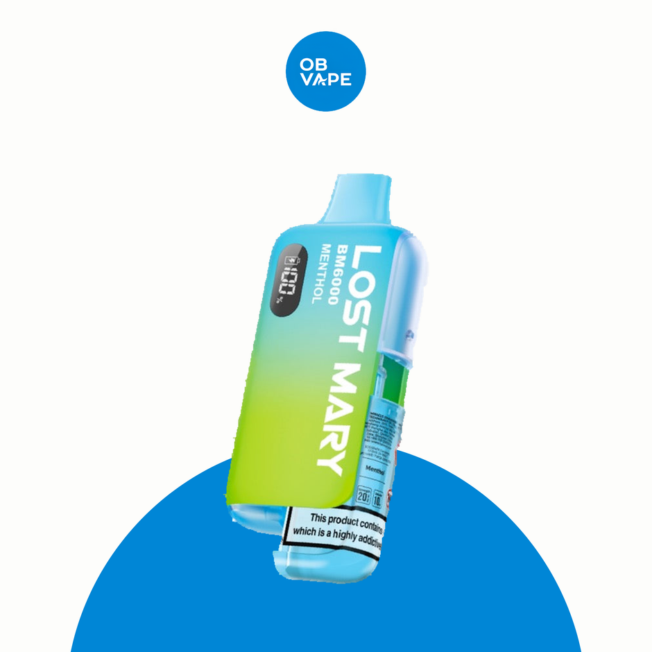 Lost Mary 6K BM6000 6000 Puff Disposable Vape – Menthol official clean-edge product image | OB Vape