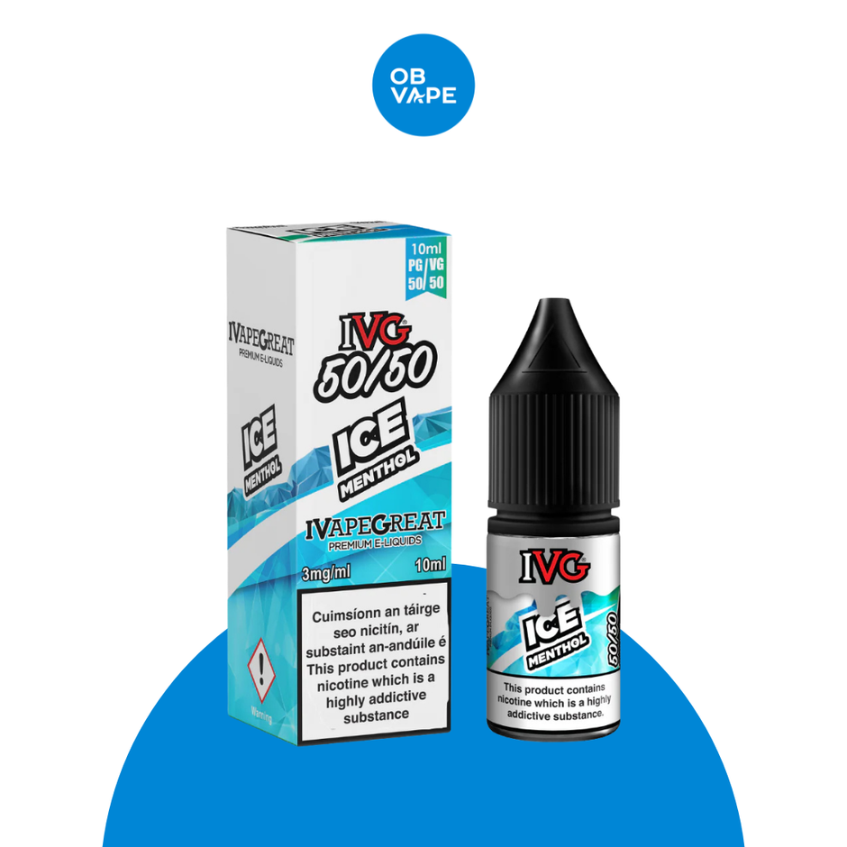 IVG 50/50 Ice Menthol Ireland | E-Liquid | OB Vape | OB Vape Ireland IVG 50/50 Ice Menthol Ireland | E-Liquid | OB Vape | OB Vape Ireland