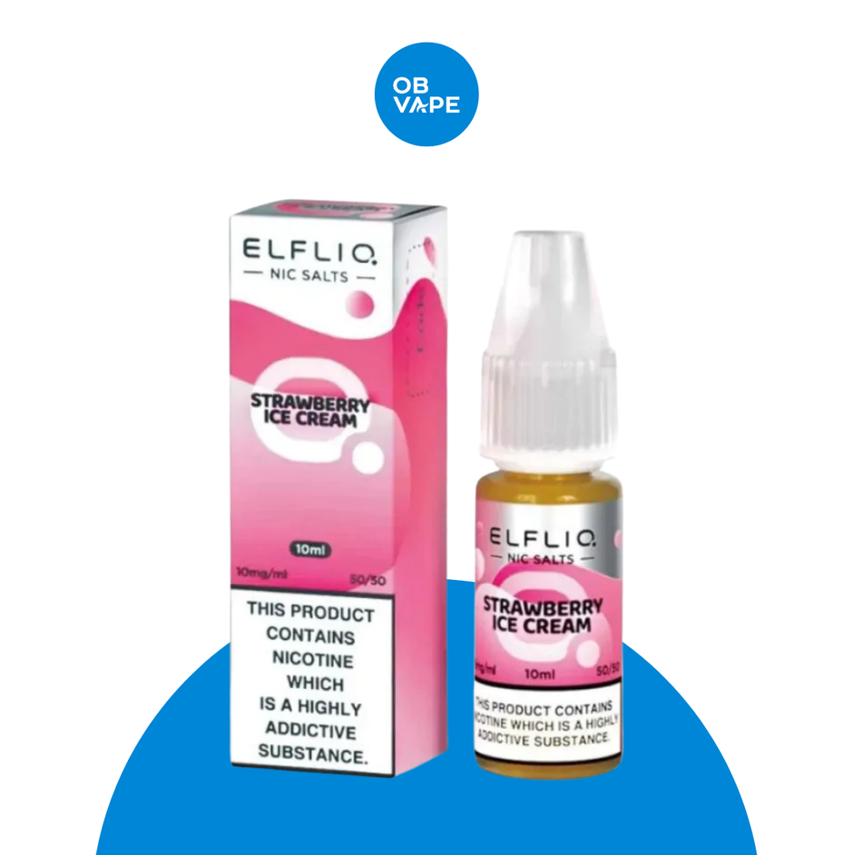Strawberry Ice Cream (Strawberry Snoow) - Elfliq Elf Bar Salt 10ml