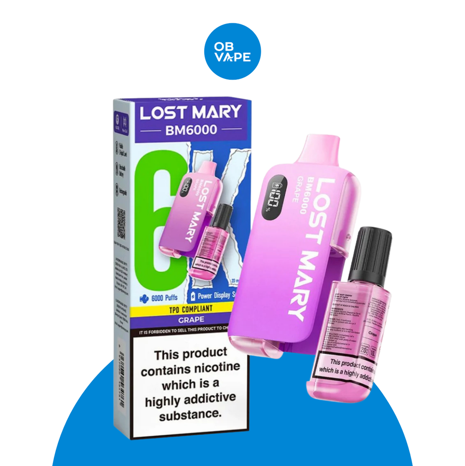 Lost Mary BM6000 6K Disposable Vape Ireland | 6000 Puff Vape | OB Vape | OB Vape Ireland Lost Mary BM6000 6K Disposable Vape Ireland | 6000 Puff Vape | OB Vape | OB Vape Ireland
