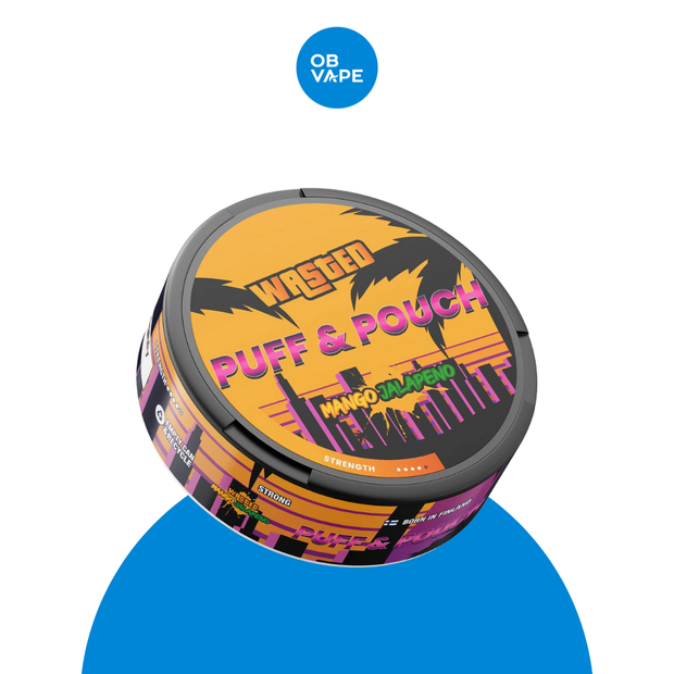 Puff & Pouch Nicotine Pouches –  Mango Jalapeño - Wasted Edit (16MG) OB Vape Ireland.