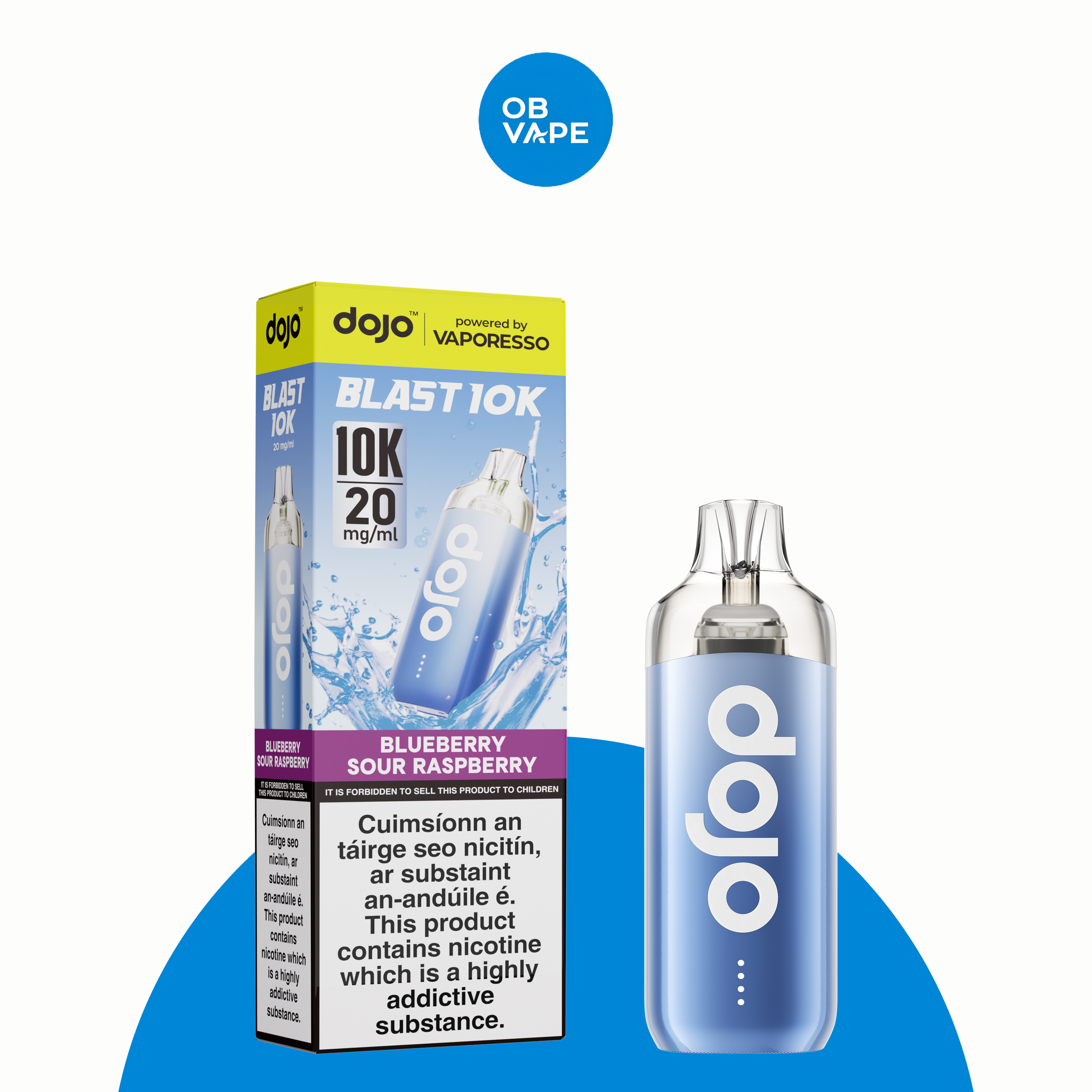 Vaporesso Dojo Blast 10K Kit – Blueberry Sour Raspberry 20mg product image | OB Vape