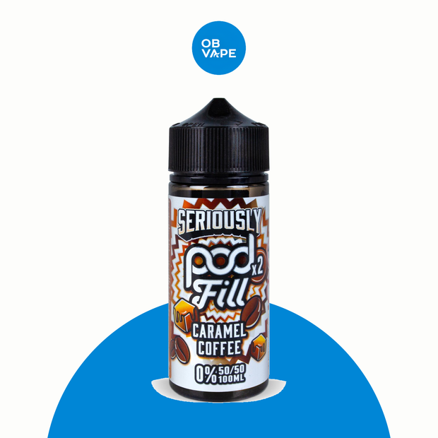 Doozy Seriously Pod Fill 2 Caramel Coffee 100ml Shortfill – OB Vape product image