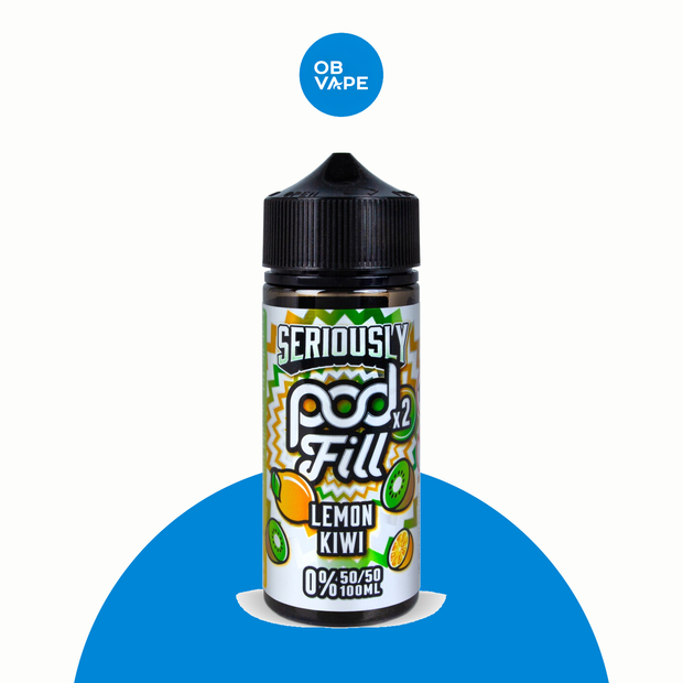 Doozy Seriously Pod Fill 2 Lemon Kiwi 100ml Shortfill – OB Vape product image