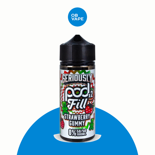 Doozy Seriously Pod Fill 2 Strawberry Gummy 100ml Shortfill – OB Vape product image