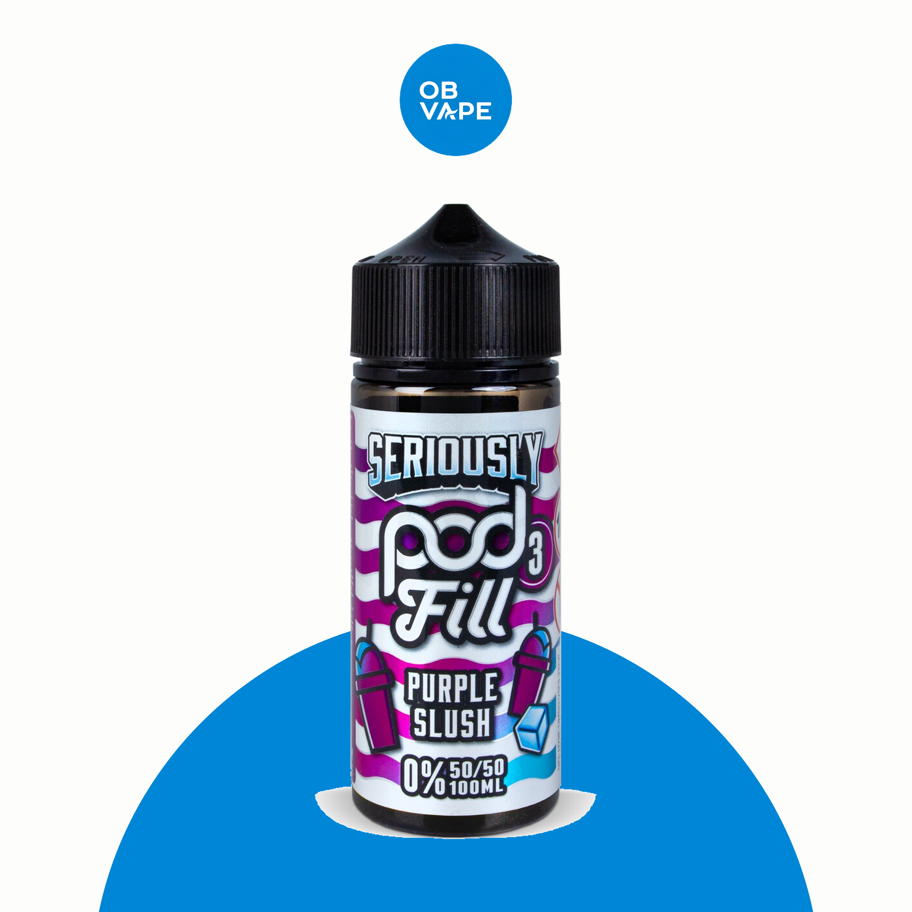 Doozy Seriously Pod Fill 3 Purple Slush 100ml Shortfill – OB Vape product image