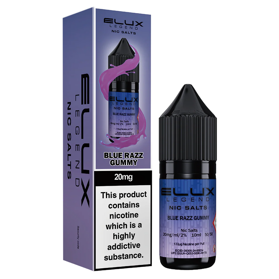 Blue Razz Gummy – Elux Legend Nic Salt 10ml