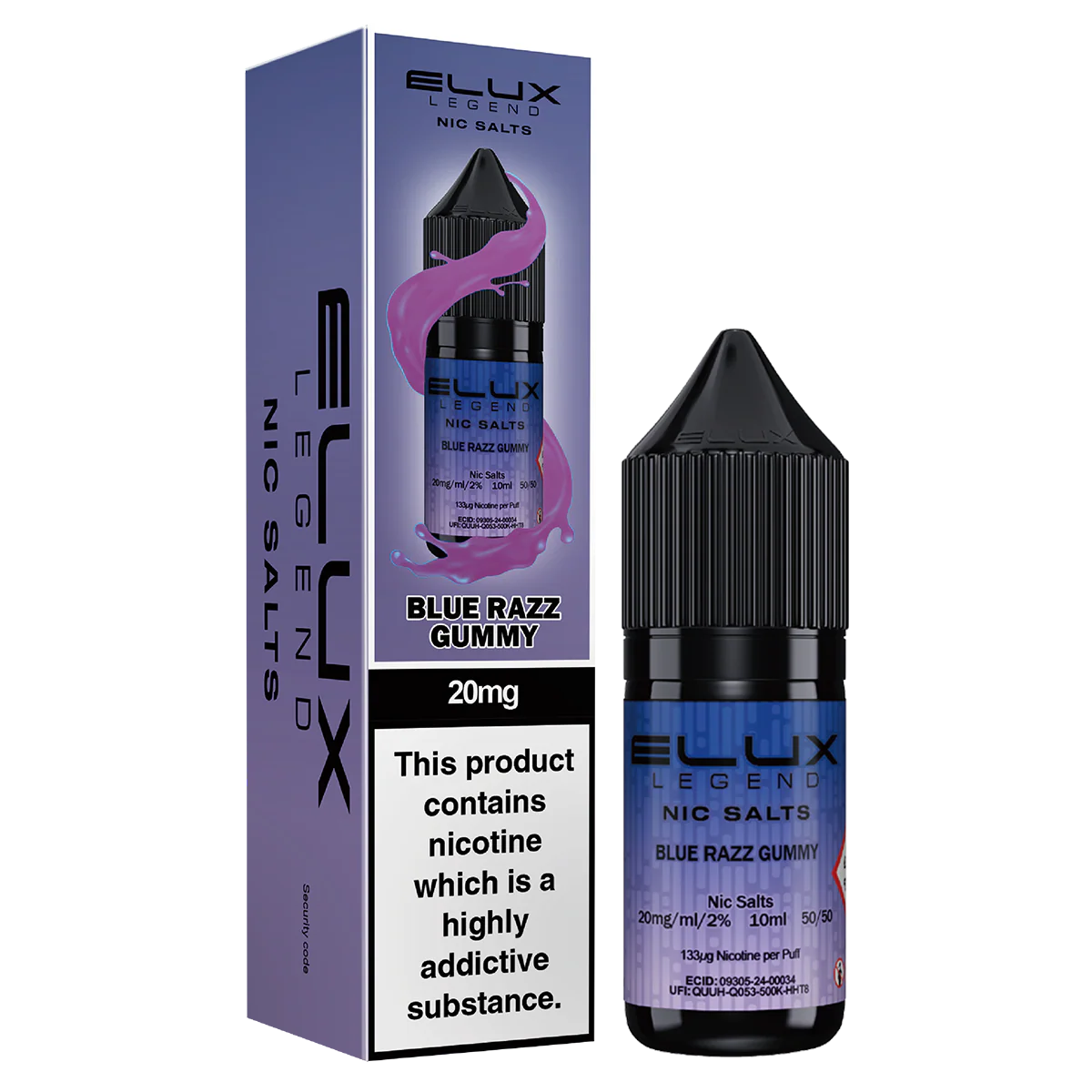 Blue Razz Gummy – Elux Legend Nic Salt 10ml