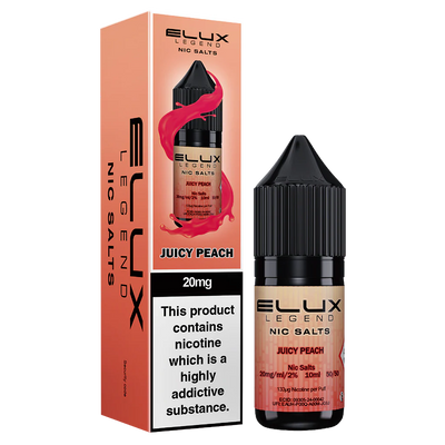Juicy Peach– Elux Legend Nic Salt 10ml