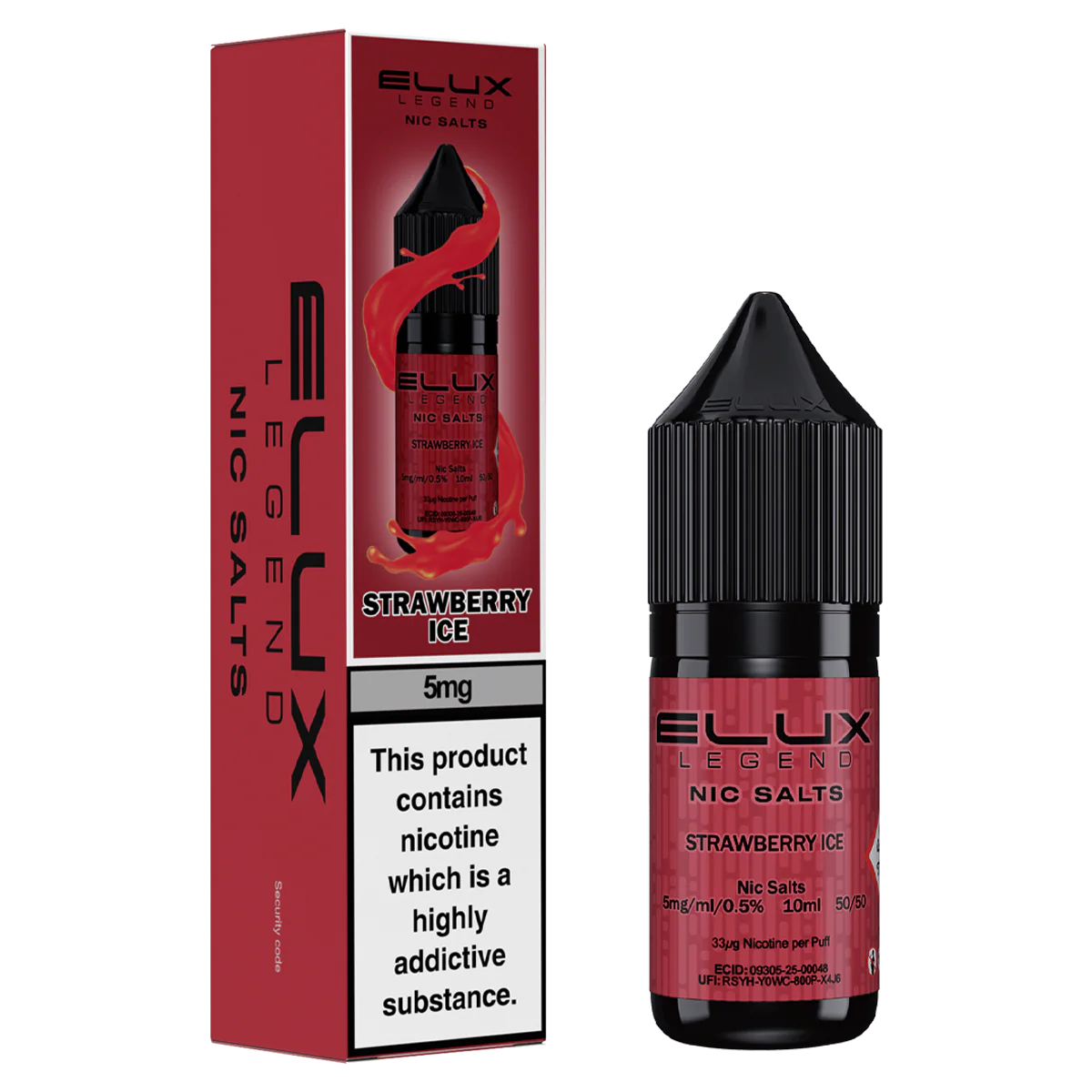 Strawberry Ice - Elux Nic Salts 10ml