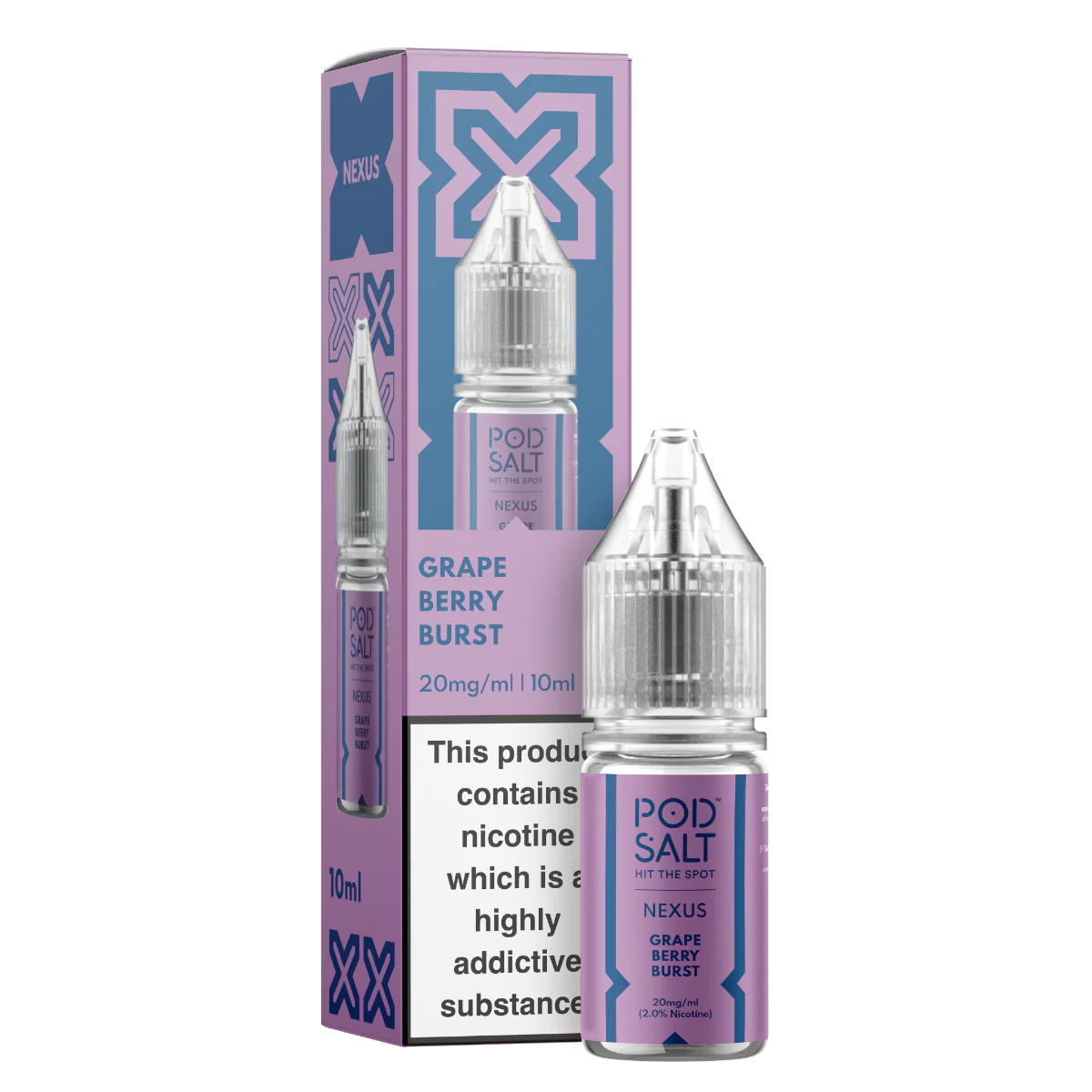 Grape Berry Burst - Pod Salt Nexus Nic Salts 10ml