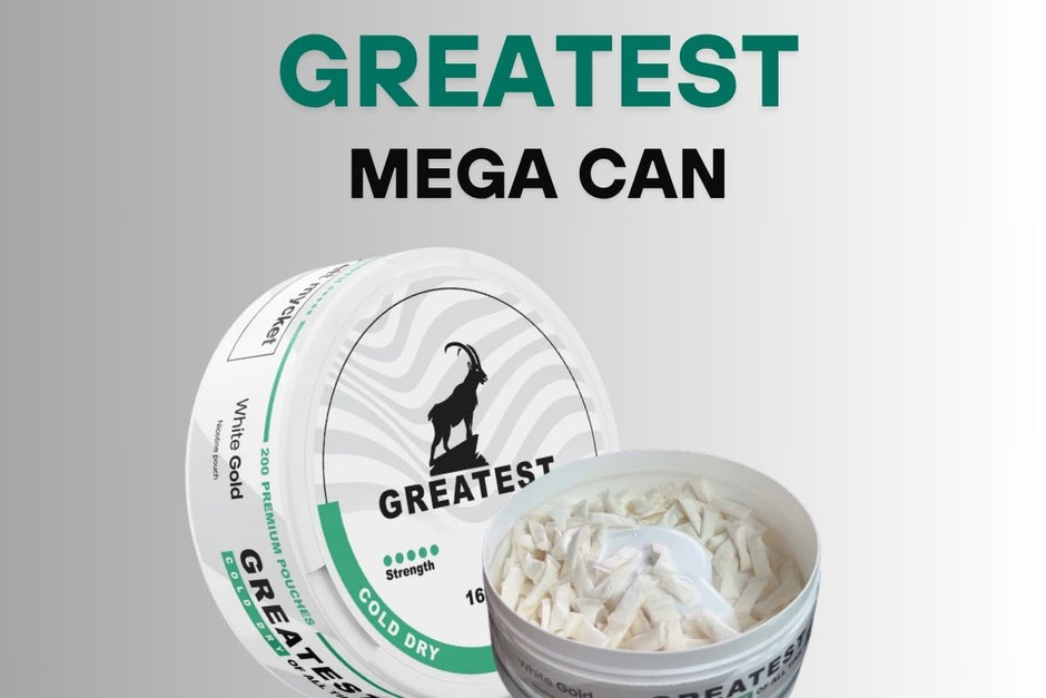 Greatest Cold Dry Nicotine Pouches- Mega Can
