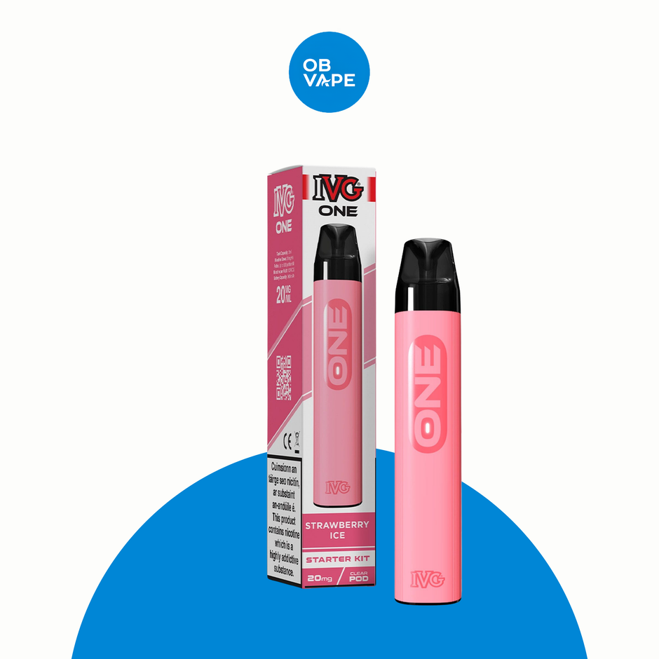 IVG One 600 Prefilled Pod Kit – Strawberry Ice | OB Vape