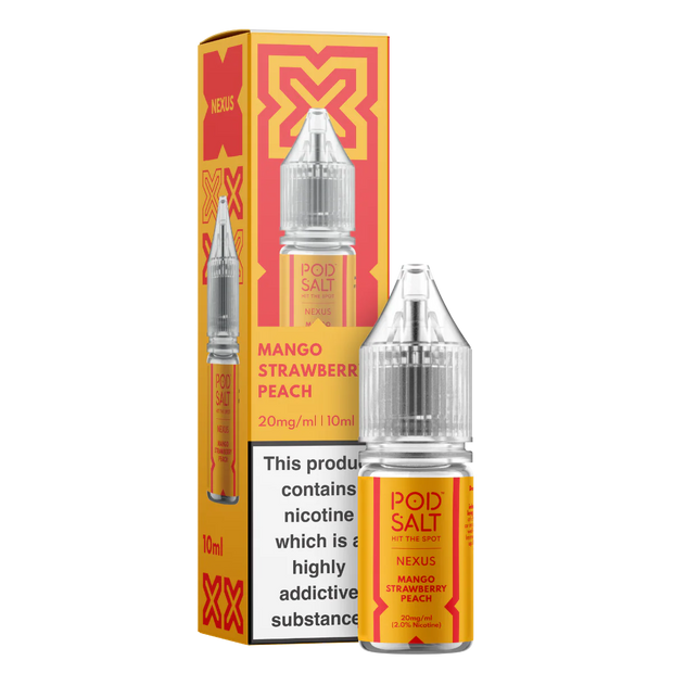 Mango Strawberry Peach - Pod Salt Nexus Nic Salts 10ml