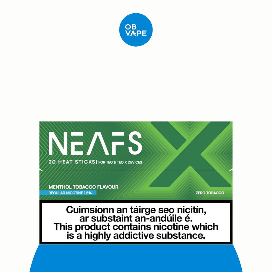 NEAFS Heat Sticks – Menthol Tobacco Flavour official product image | OB Vape