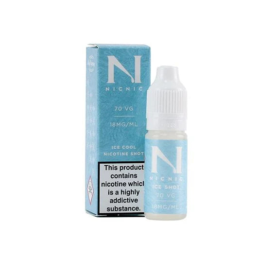 Nic Nic Nicotine Shots 10ml – (Ice, Salt & Normal)
