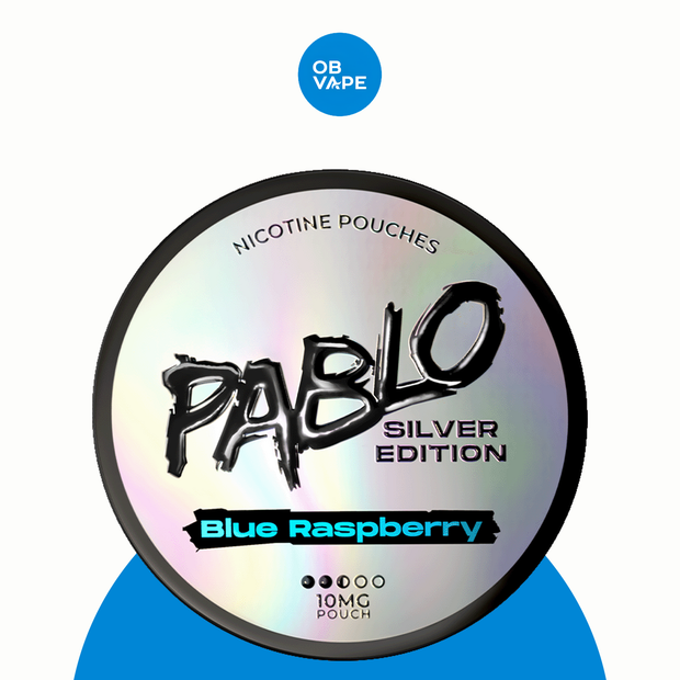PABLO Silver Nicotine Pouches – Blue Raspberry official product image | OB Vape