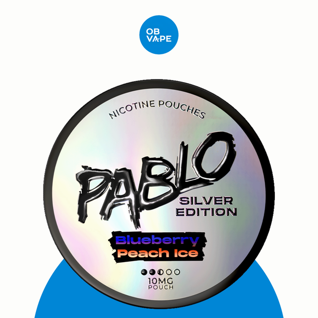 PABLO Silver Nicotine Pouches – Blueberry Peach Ice official product image | OB Vape
