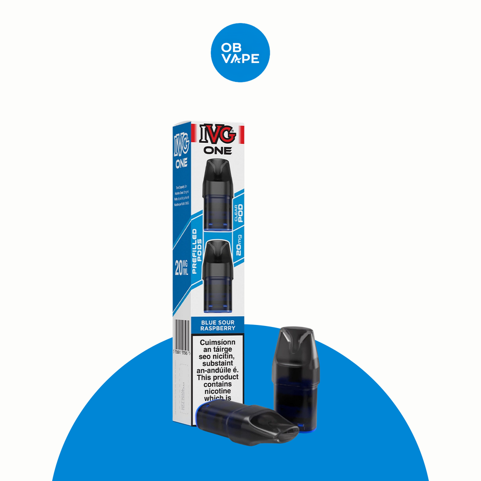 IVG One 600 Replacement Pods 2 Pack – Blue Sour Raspberry | OB Vape