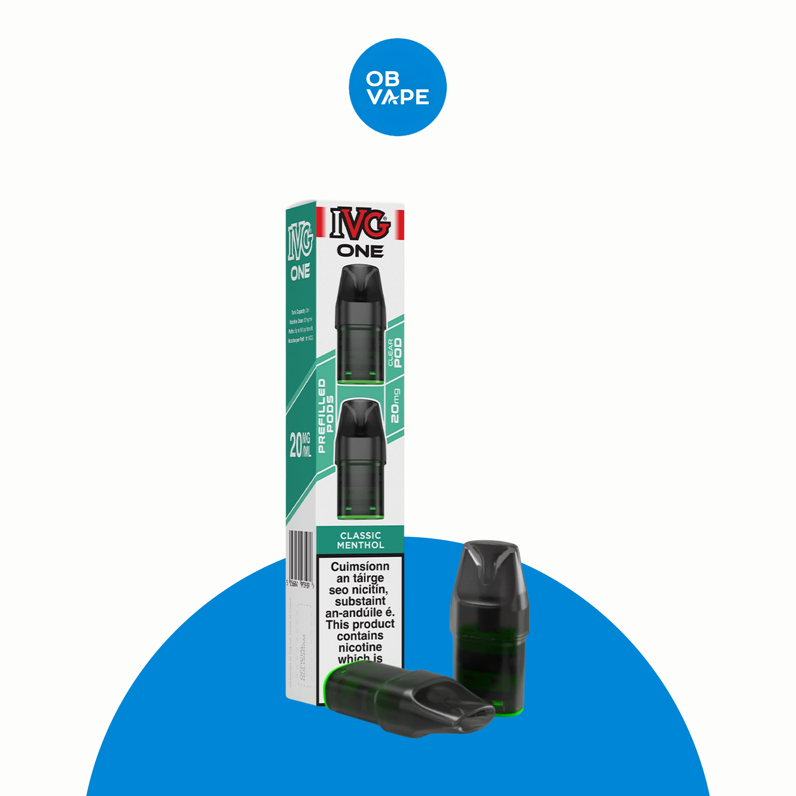 IVG One 600 Replacement Pods 2 Pack – Classic Menthol | OB Vape