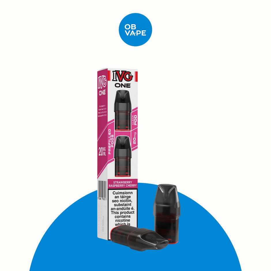 IVG One 600 Replacement Pods 2 Pack – Strawberry Raspberry Cherry | OB Vape