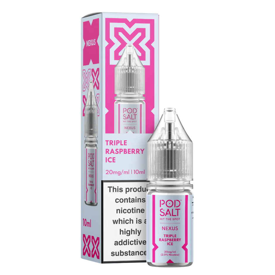 Triple Raspberry Ice - Pod Salt Nexus Nic Salts 10ml