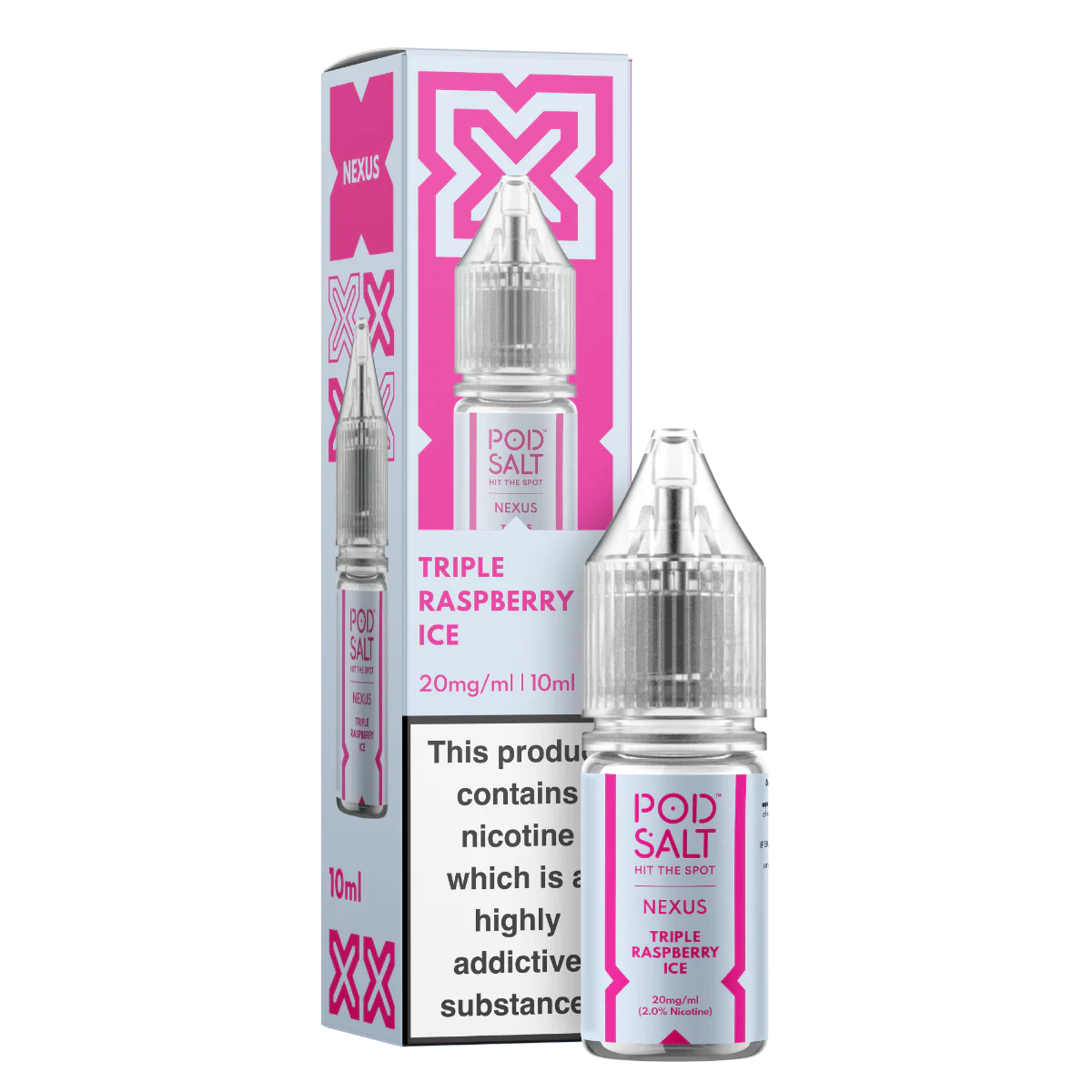 Triple Raspberry Ice - Pod Salt Nexus Nic Salts 10ml