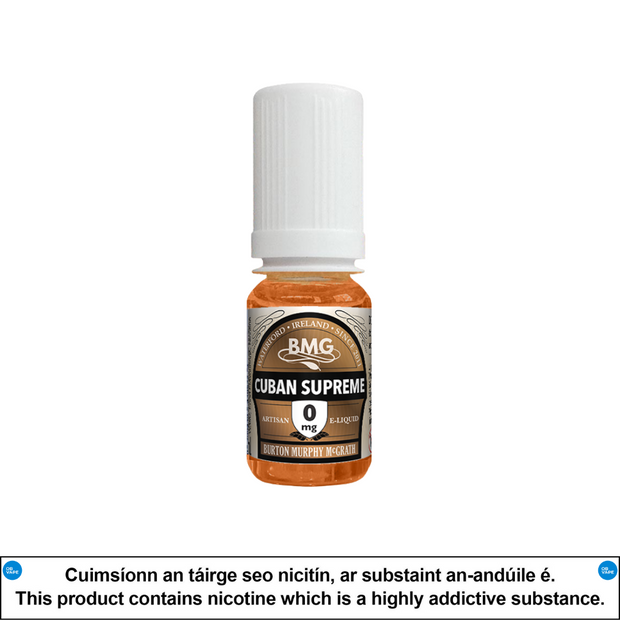 BMG Tobacco - Cuban Supreme 10ml - OB Vape Shop Ireland | Free Next Day Delivery Over €50 | OB Vape Ireland's Premier Vape Shop | OB Bar Disposable Vape