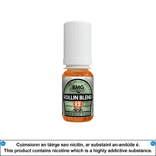 BMG Tobacco - Rollin Blend 10ml - OB Vape Shop Ireland | Free Next Day Delivery Over €50 | OB Vape Ireland's Premier Vape Shop | OB Bar Disposable Vape