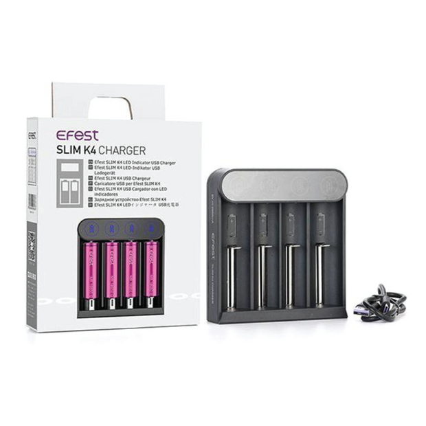 Efest Slim K4 Battery Charger OB Vape Ireland.