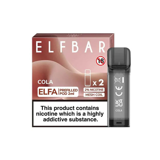 Elf Bar - Elfa Prefilled Pods (2-Pack) - OB Vape Shop Ireland | Free Next Day Delivery Over €50 | OB Vape Ireland's Premier Vape Shop | OB Bar Disposable Vape