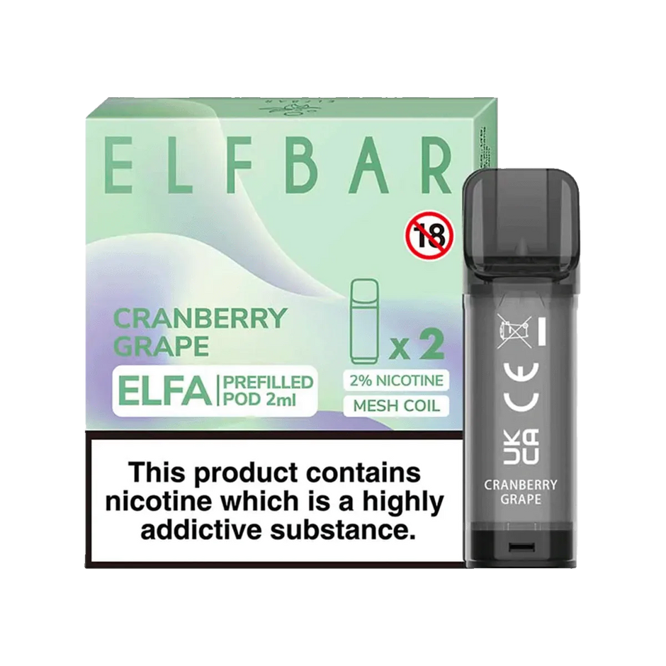 Elf Bar - Elfa Prefilled Pods (2-Pack) - OB Vape Shop Ireland | Free Next Day Delivery Over €50 | OB Vape Ireland's Premier Vape Shop | OB Bar Disposable Vape