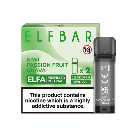 Elf Bar - Elfa Prefilled Pods (2-Pack) - OB Vape Shop Ireland | Free Next Day Delivery Over €50 | OB Vape Ireland's Premier Vape Shop | OB Bar Disposable Vape