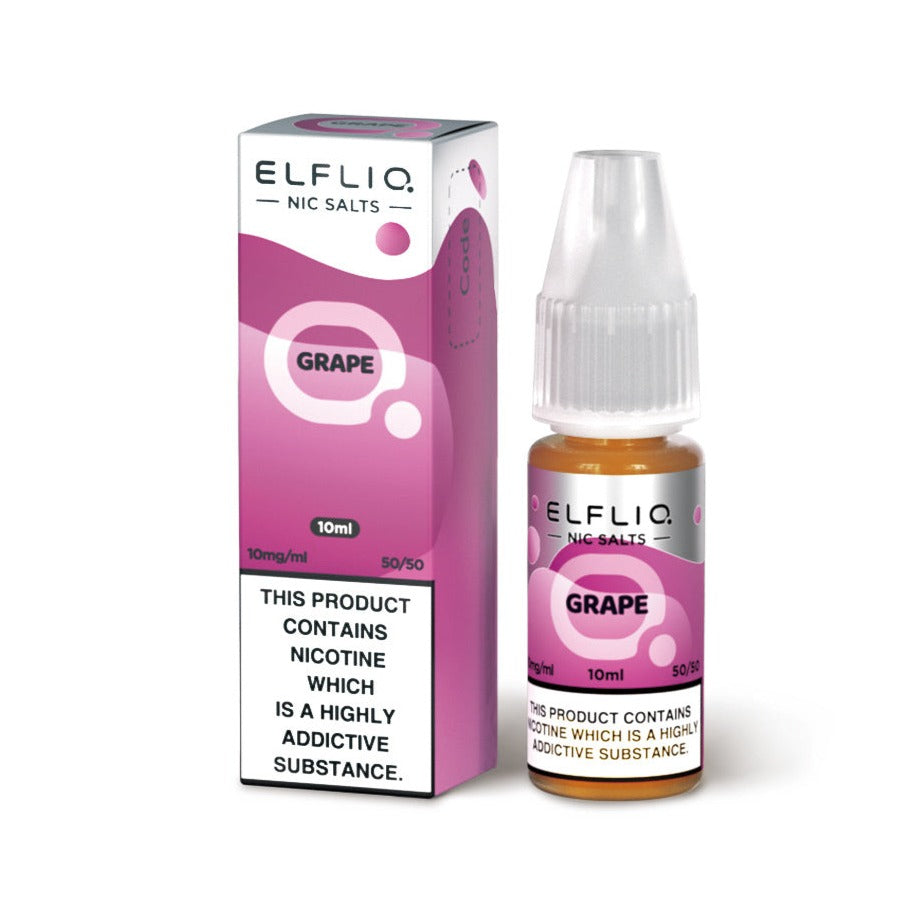 Grape - Elfliq Elf Bar Salt 10ml - OB Vape Shop Ireland | Free Next Day Delivery Over €50 | OB Vape Ireland's Premier Vape Shop | OB Bar Disposable Vape